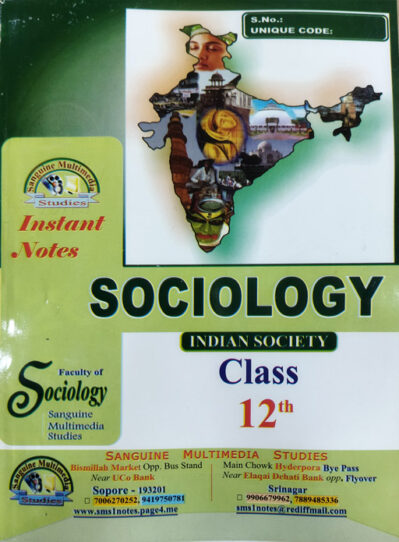 Instant Notes Sociology Class 12th